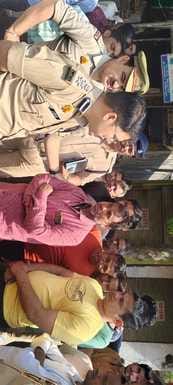 A blockade was organised to arrest Manish's murderers, there was a scuffle with the police