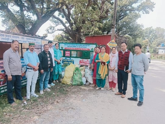 Villagers were made aware about the proper disposal of plastic waste
