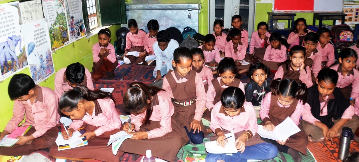 Exams started, but children were found playing inside the classroom