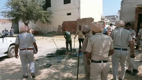 Construction work started in the camp under police protection