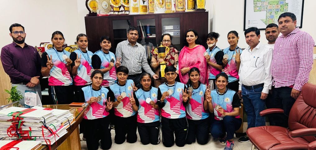 CRSU team became runner-up in All India Inter Handball University