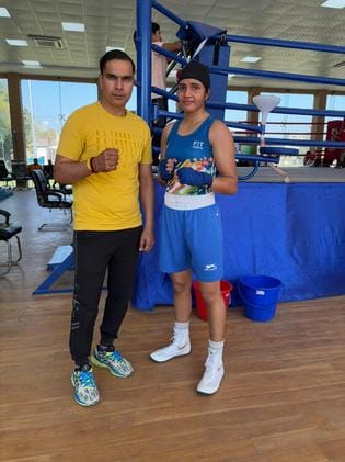Aparajita made it to the semi-finals in the women's boxing competition