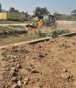 Authority's bulldozer runs on four illegal colonies in Baraut