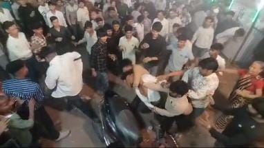 Fighting and throwing chairs at Lord Ranganath fair