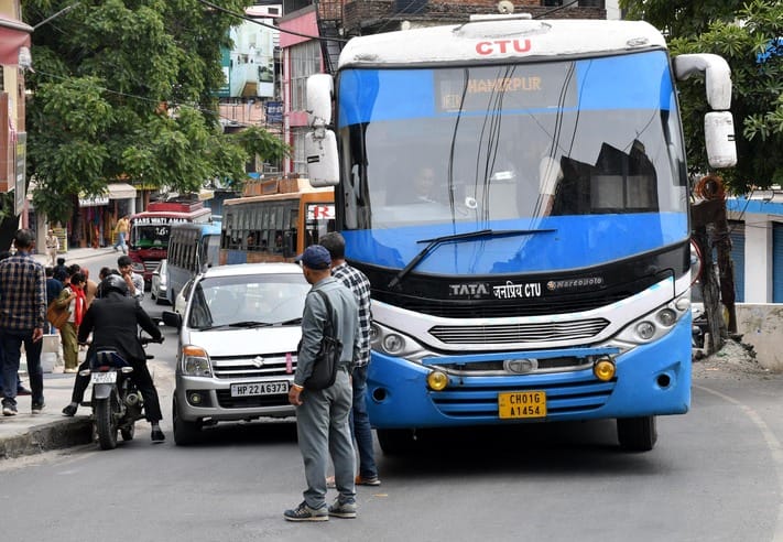 Technical fault in CTU bus in Nadaun Chowk