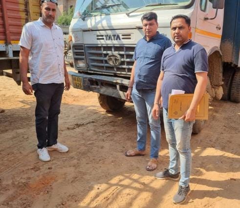 Two dumpers filled with illegal mining material were seized