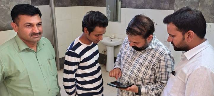 Swachh survey started, the team went to the toilets and took feedback from the people