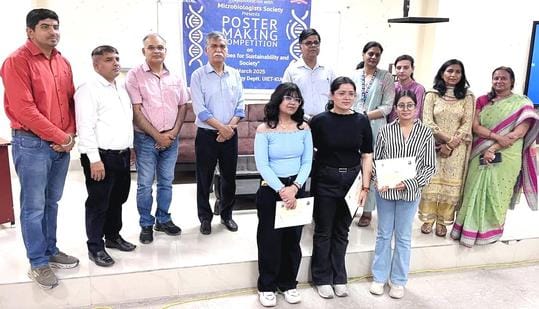 Kusum first and Kanika second in poster making competition