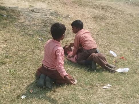 Kids were playing during exam time, teacher was unaware