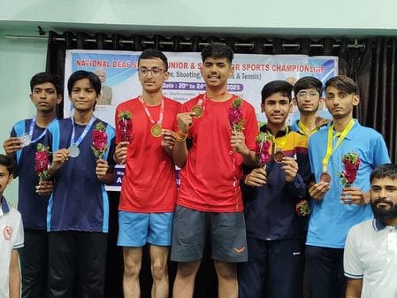 Shubham of Bighana won bronze medal in badminton