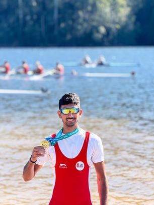 Lakshya won gold in the Open Rowing Championship