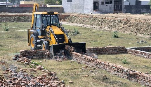 The DTP team demolished the foundation of 37 plots and DPC in 12 plots