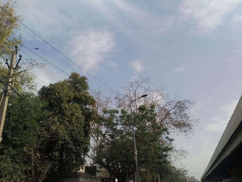 Weather changed again, light clouds covered the sky in the morning