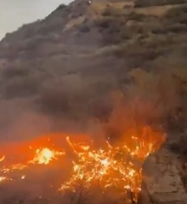 A huge fire broke out on the Taragarh hill in Ajmer