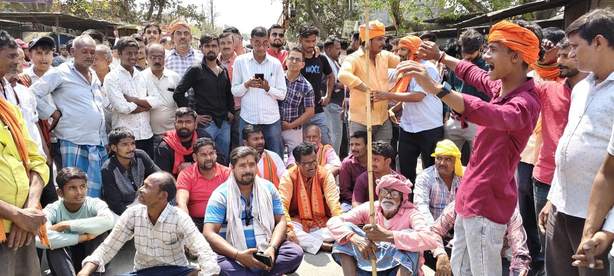 The road leading to the MLA's village is dilapidated, BJP workers blocked the road