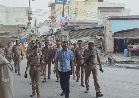 Police geared up to conduct the Alvida Juma Namaaz
