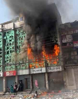 Demonstration by royalist supporters turned violent, building and government vehicle burnt