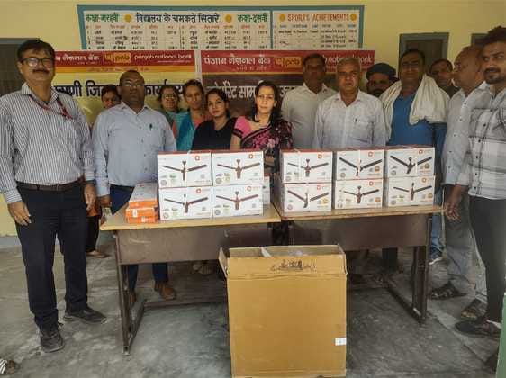PNB donated fans to the school as part of Corporate Social Responsibility activities