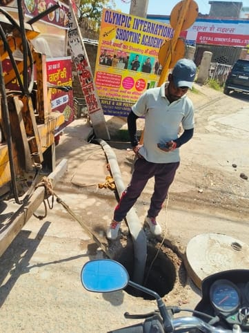 The department is releasing contaminated sewer water into the drains of the municipality