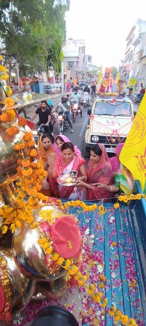 Udaipur: Jyoti Kalash Yatra reached Jagdish Temple from Eklingji, welcomed Navsamvatsar with Ganga Aarti