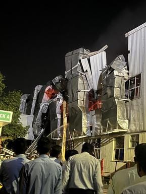 Fire breaks out in a motorcycle parts manufacturing company, 5 workers injured as roof collapses