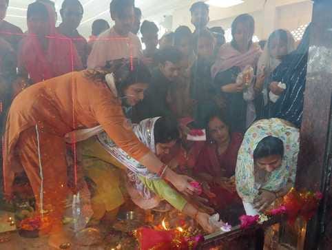 Mother was seated with Ghatasthapana, cheers resonated