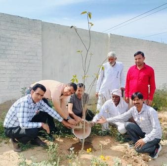 Plantation was done in Dada-Pota Vatika under the conservation campaign