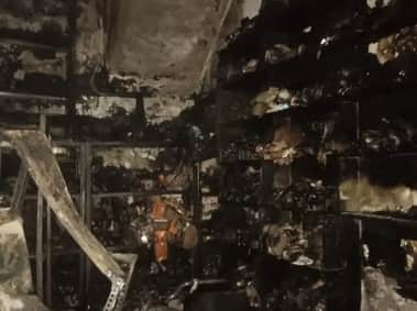 आगजनी से जला सामान