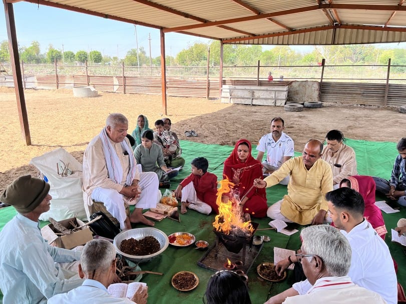 Havan Yagna was organized on the occasion of New Year