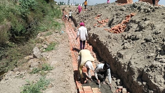 Allegations of using low quality material in building the boundary wall