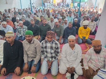 Eid prayers were offered at Shivaji Nagar Jama Masjid
