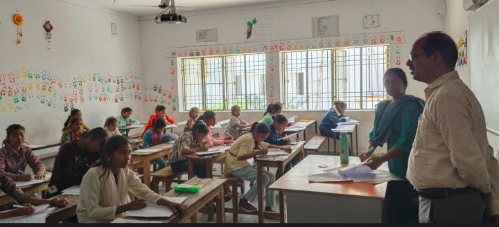 36 students were absent in the entrance exam