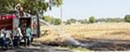 3 Kanal wheat crop caught fire in Kirdhan