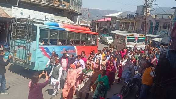 hindu sangathan railly in rajgargh against govans killing issues