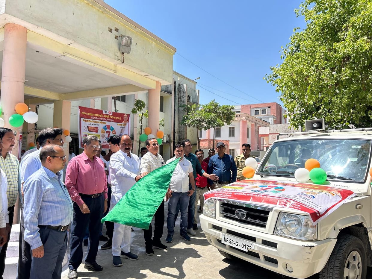 Communicable disease control campaign started, promotional vehicles departed