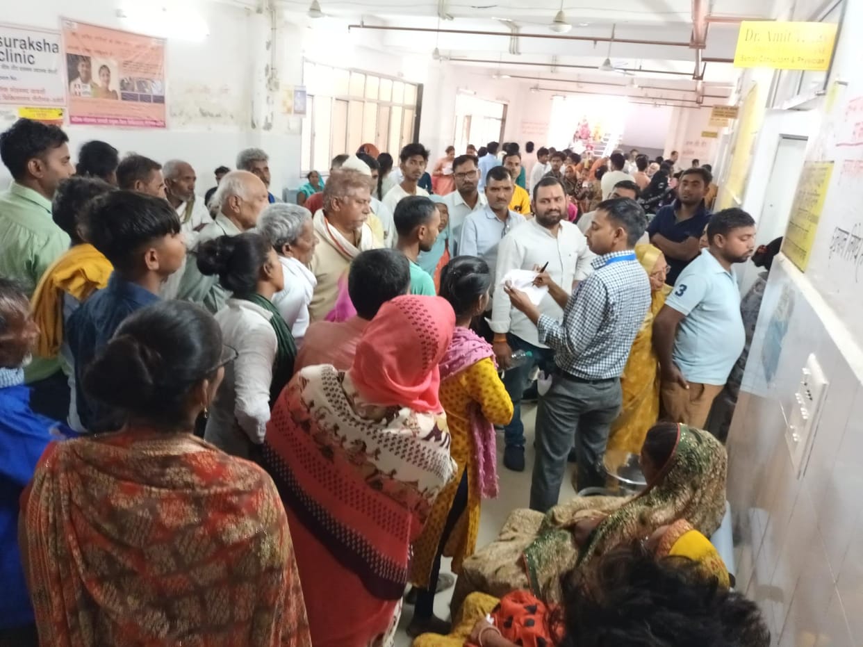 Huge crowd of patients, OPD lasted for one and half hours