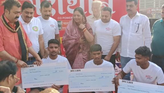 Gaurav got first place in marathon race