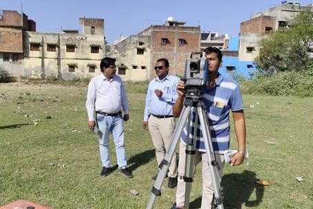 The team from Lucknow surveyed the hockey ground and prepared the estimate