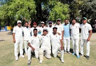 Rovers Club won the match due to Aadesh's century