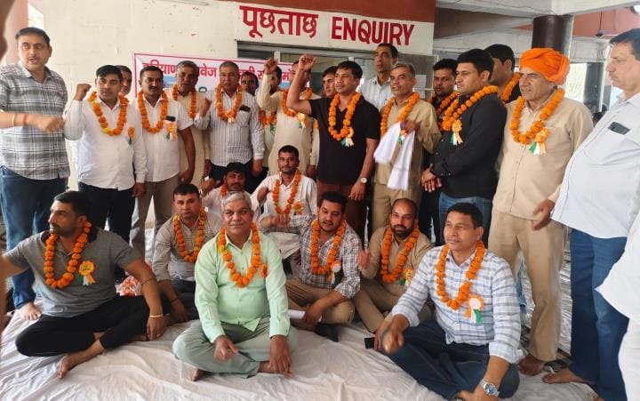 Roadways Employees Joint Front went on hunger strike for their demands