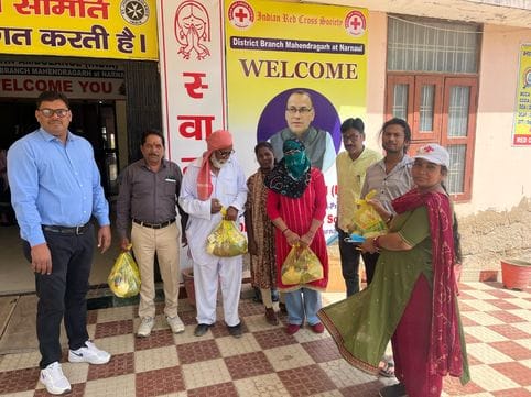 Ration kits containing protein were also distributed to TB patients