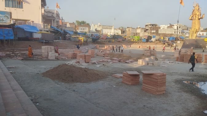 Construction stopped at Gokarna shrine after taking samples of construction material