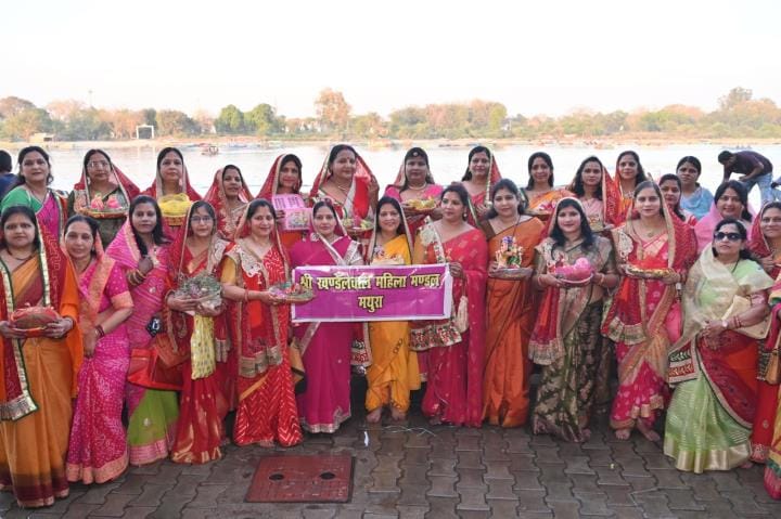 Gangaur puja was performed and mass immersion was done