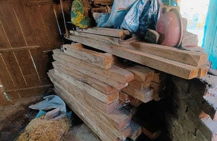 Core wood cut from the forest was recovered in Sapaha and Chandpur