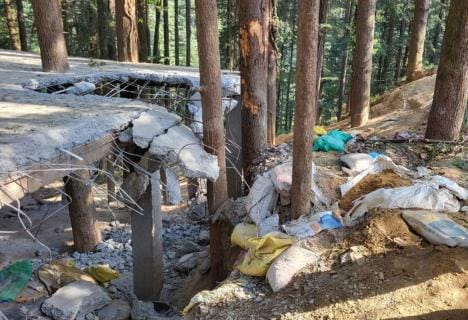 The administration team removed encroachment from government land