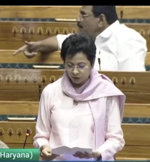 MP Selja raised the issue of Thehad in Lok Sabha, said- 713 families displaced from Thehad should be rehabilitated
