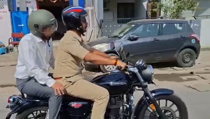 Collector and SP arrived bullet to see the arrangements halting places of Panchkoshi Yatra