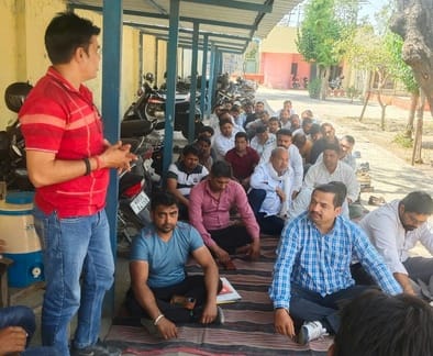 Protest against the management of electricity corporation