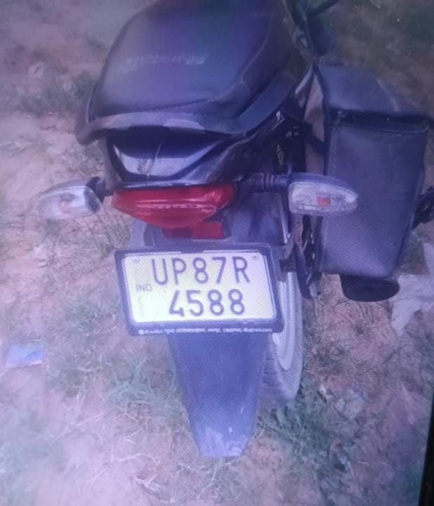 A challan was issued in Noida for a bike parked in Kasganj