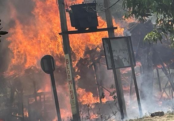 21 bigha wheat crop and tea shop burnt to ashes due to fire